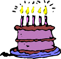 торт со свечами день рождения