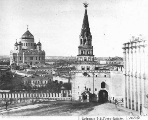 Москва 1860-е храм Христа Спасителя вид из Кремля
